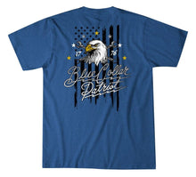 'Howitzer' Men's "Blue Collar Eagle" T-Shirt - Electric Blue Heather