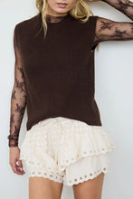 'Blu Pepper' Women's Mock Neck Dolman No Sleeve Sweater - Brown