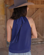 'Cruel' Women's Sleeveless Blouse - Blue