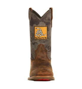 'Howitzer' Men's 10" Freedom Don't Tread Western Square Toe - Brown