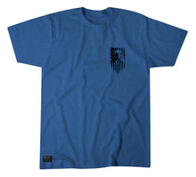 'Howitzer' Men's Eagle Flag T-Shirt - Electric Blue Heather
