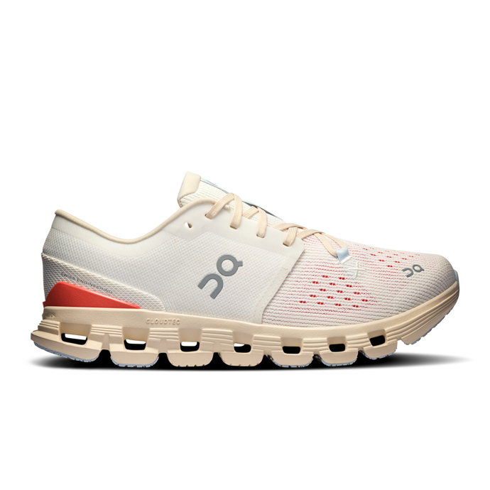 'On Running' Women's Cloud X 4 - Ivory / Salmon