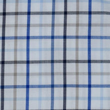 'FX Fusion' Men's Checkered Twill Long Sleeve - Blue Multi