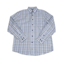 'FX Fusion' Men's Checkered Twill Long Sleeve - Blue Multi