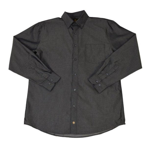 'FX Fusion' Men's Solid Textured Tonal Long Sleeve - Silver