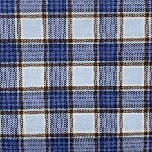 'FX Fusion' Men's Melange Twill Checkered Long Sleeve - Blue / Royal / Brown