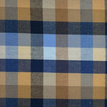 'FX Fusion' Men's Checkered Long Sleeve - Blue / Tan