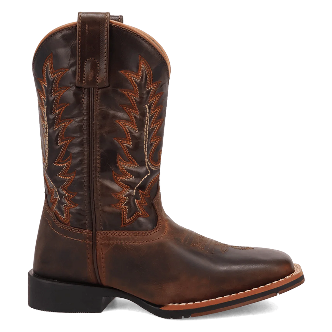 'Dan Post Boot Co' Kid's Dexter Cowboy Boot - Rust / Green