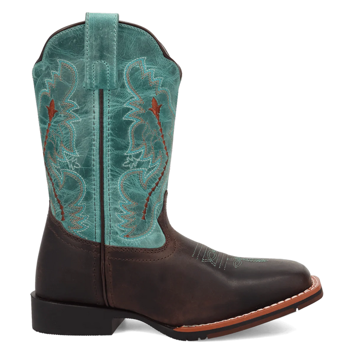 'Dan Post Boot Co' Kid's Salina Cowboy Boot - Brown / Turquoise