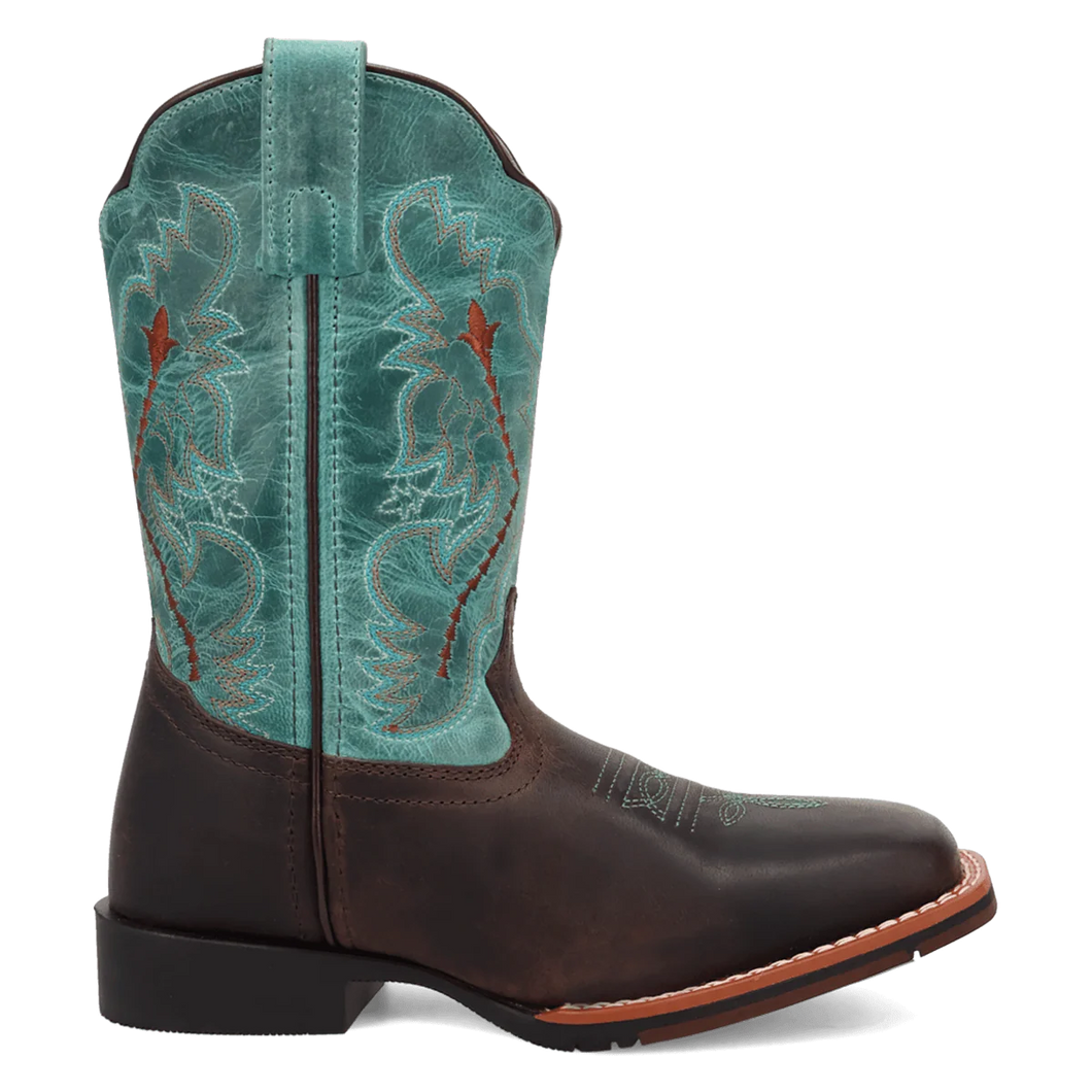'Dan Post Boot Co' Kid's Salina Cowboy Boot - Brown / Turquoise