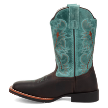 'Dan Post Boot Co' Kid's Salina Cowboy Boot - Brown / Turquoise