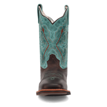 'Dan Post Boot Co' Kid's Salina Cowboy Boot - Brown / Turquoise