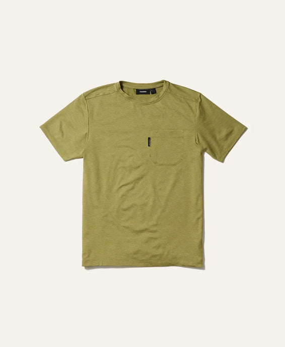 'Truewerk' Men's Tech Pocket Short Sleeve Tee - Heathered Sage
