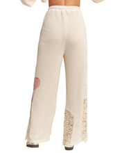 'Davi&Dani' Women's Thermal Knit Pants - Beige / Pink (Plus Size)