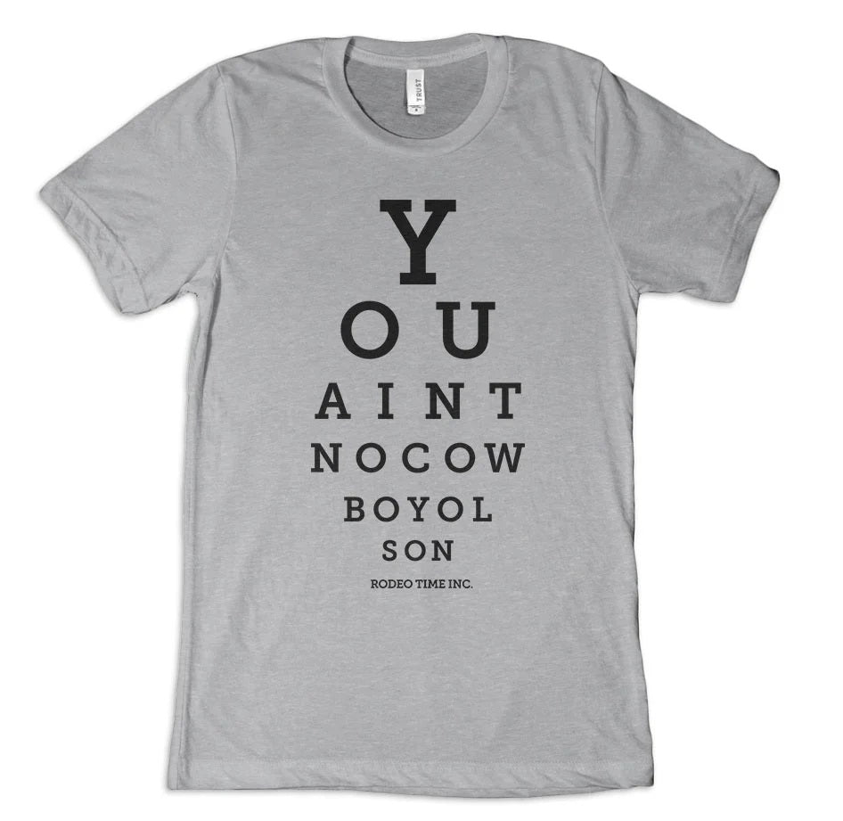 'Dale Brisby' Men's Eye Check Tee - Gray