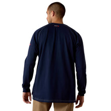 'Ariat' Men's FR Work Crew Long Sleeve T-Shirt - Navy