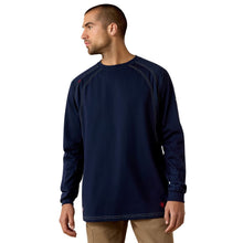 'Ariat' Men's FR Work Crew Long Sleeve T-Shirt - Navy