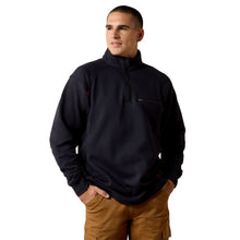 'Ariat' Men's FR Rev 1/4 Zip Top - Black