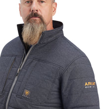'Ariat' Men's Rebar Valiant Stretch Canvas Insulated Jacket - Charcoal Heather