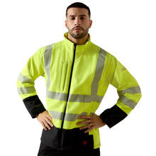 'Ariat' Men's FR Vernon Hi-Vis Softshell Jacket - Hi-Vis Yellow