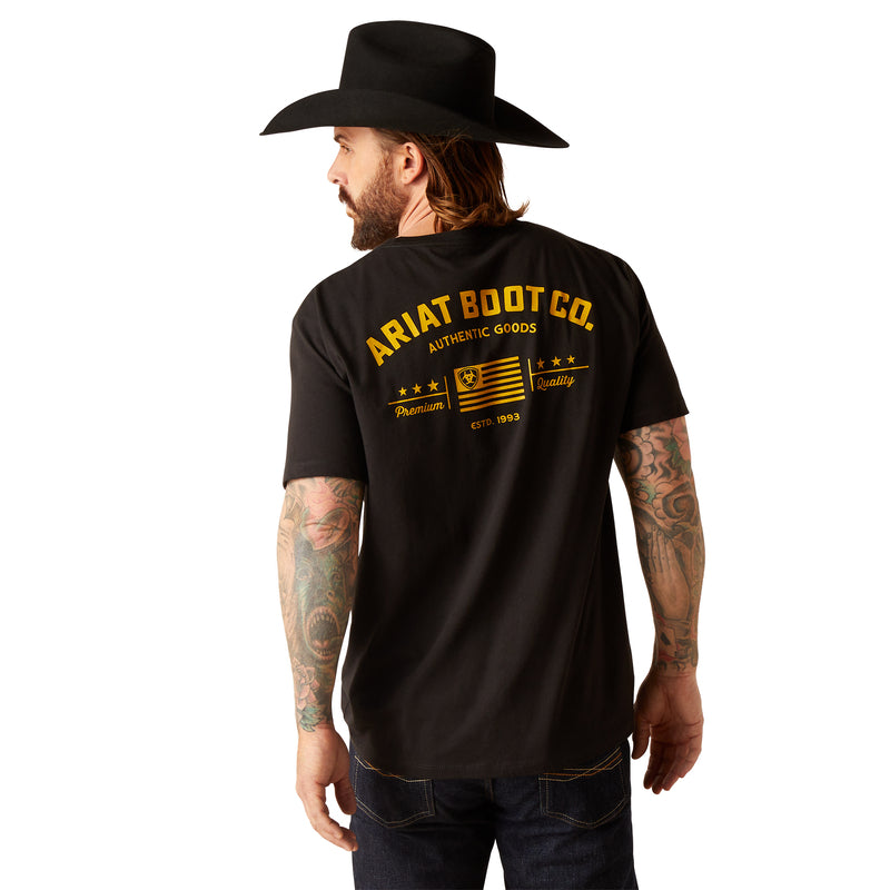 'Ariat' Men's USA Workwear T-Shirt - Black