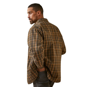 'Ariat' Men's Rebar Flannel Insulated Shirt Jacket - Wren Plaid
