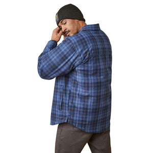 'Ariat' Men's Rebar Flannel Insulated Shirt Jacket - Coastal Blue Plaid