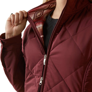 'Ariat' Women's Quilted Reversible Jacket - Tawny Port