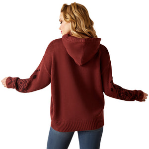'Ariat' Women's Layla Sweater - Oxblood Multi
