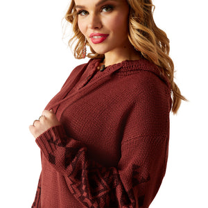 'Ariat' Women's Layla Sweater - Oxblood Multi