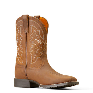 'Ariat' Youth 8.5" Hybrid Rancher Western Square Toe - Distressed Tan