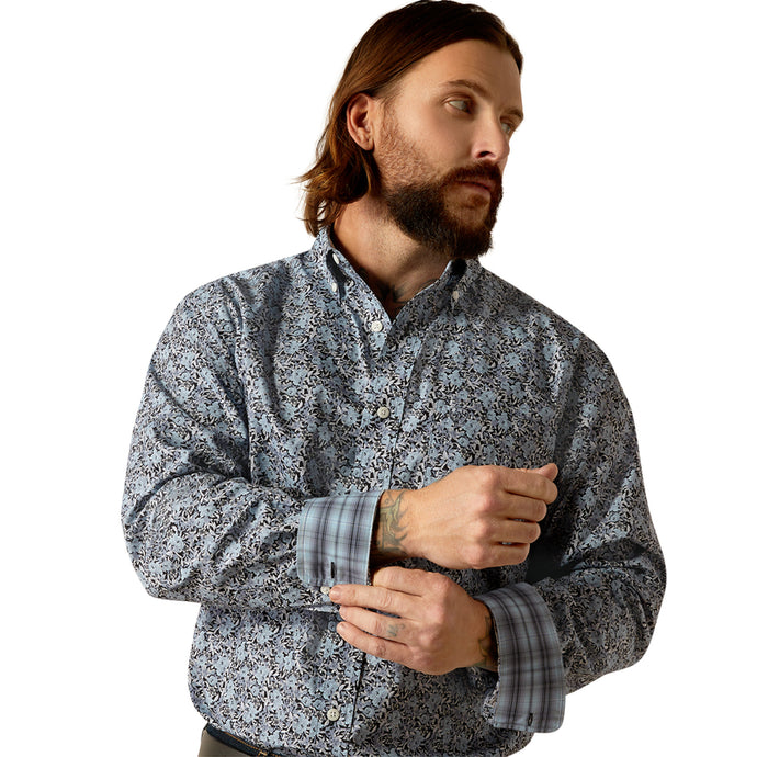 'Ariat' Men's Wrinkle Link Free Classic Fit - Grey