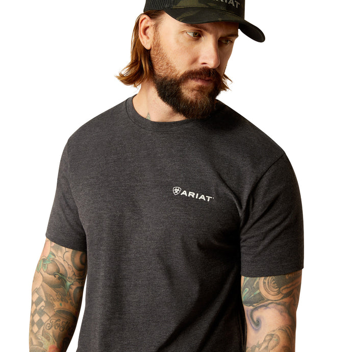 'Ariat' Men's Original Lines T-Shirt - Charcoal Heather