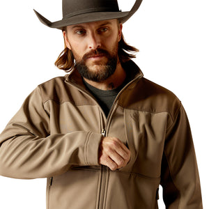 'Ariat' Men's Wyatt Softshell Jacket - Brindle / Major Brown