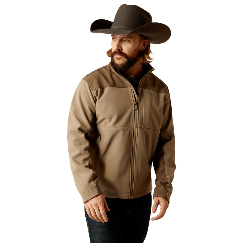 'Ariat' Men's Wyatt Softshell Jacket - Brindle / Major Brown