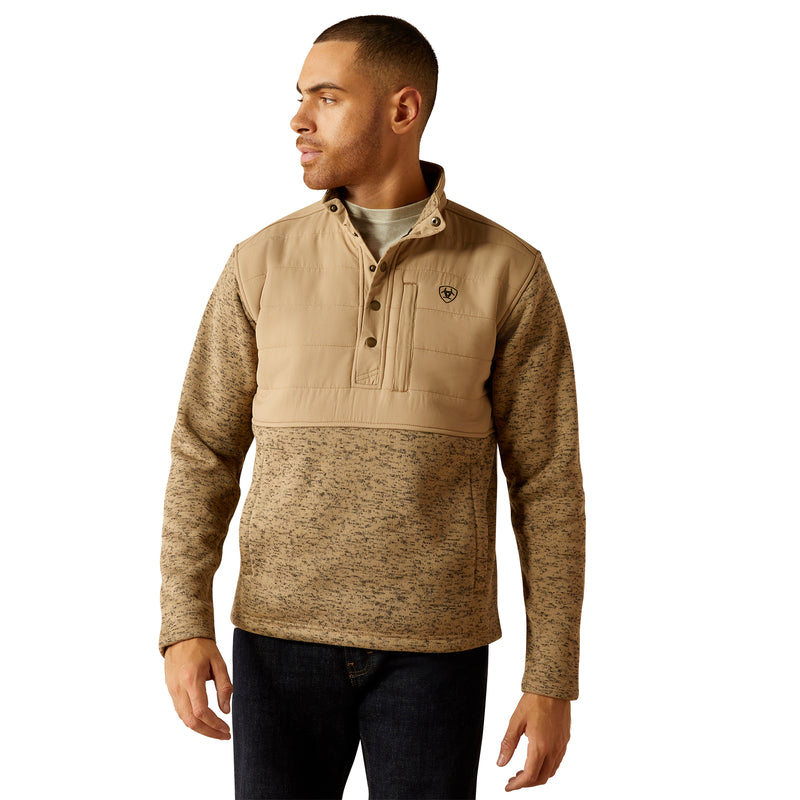 'Ariat' Men's Caldwell Snap Sweater - Chinchilla