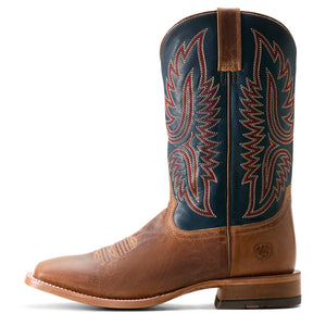 'Ariat' Men's Tanglewood SQ Toe - Bone / Honorable Blue