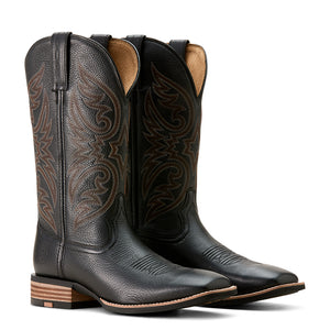 'Ariat' Men's 13" Ricochet Western Square Toe - Black Carbon