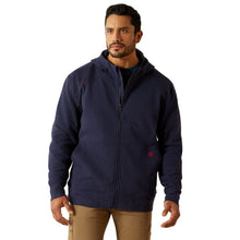 'Ariat' Men's FR DuraStretch Heavyweight Fleece Full Zip Hoodie - Navy