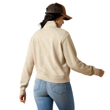 'Ariat' Women's High Noon 1/2 Zip Pullover - Oatmeal Heather