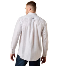 'ARIAT' Men's Pace Print Classic Fit Shirt - White Geometric