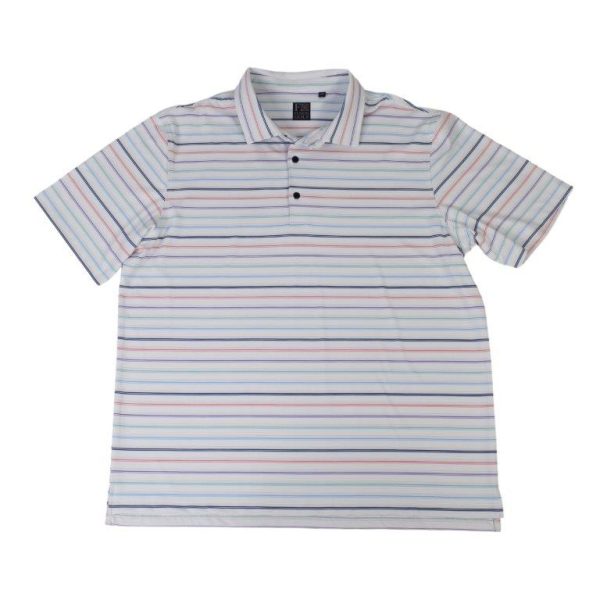 'FX Fusion' Men's Trams Rail Polo - White