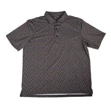 'FX Fusion' Men's Golfball Geo Print Polo - Black