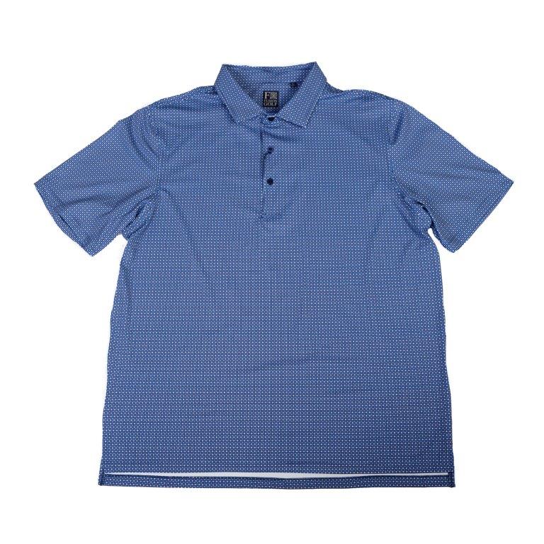 'FX Fusion' Men's Three Dots Print Polo - Navy