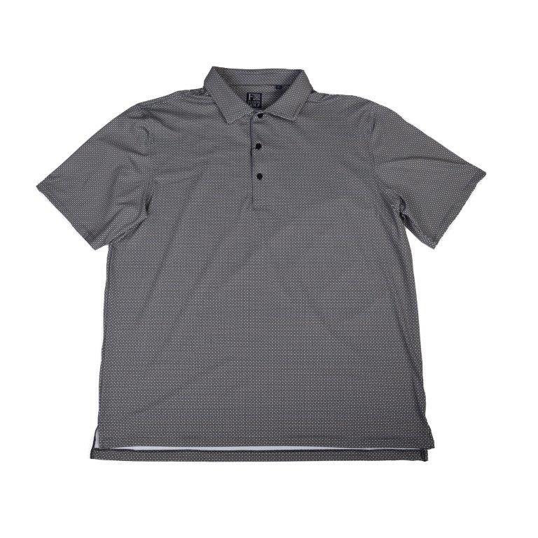 'FX Fusion' Men's Three Dots Print Polo - Smoke