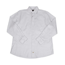 'FX Fusion' Men's Textured Checkered Long Sleeve - White / Steel