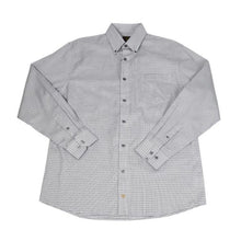 'FX Fusion' Men's Textured Mini Checkered Long Sleeve - Grey Multi