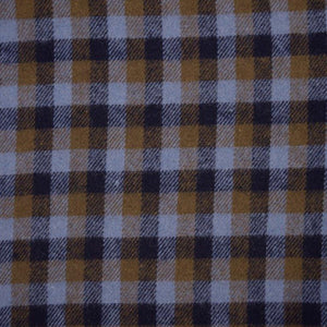 'FX Fusion' Men's Checked Flannel Button Down - Navy / Blue / Brown