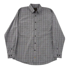 'FX Fusion' Men's Wrinkle Free Cotton Glen Long Sleeve - Black / White