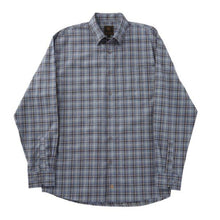 'FX Fusion' Men's Wrinkle Free Cotton Multi Long Sleeve - Blue / Grey